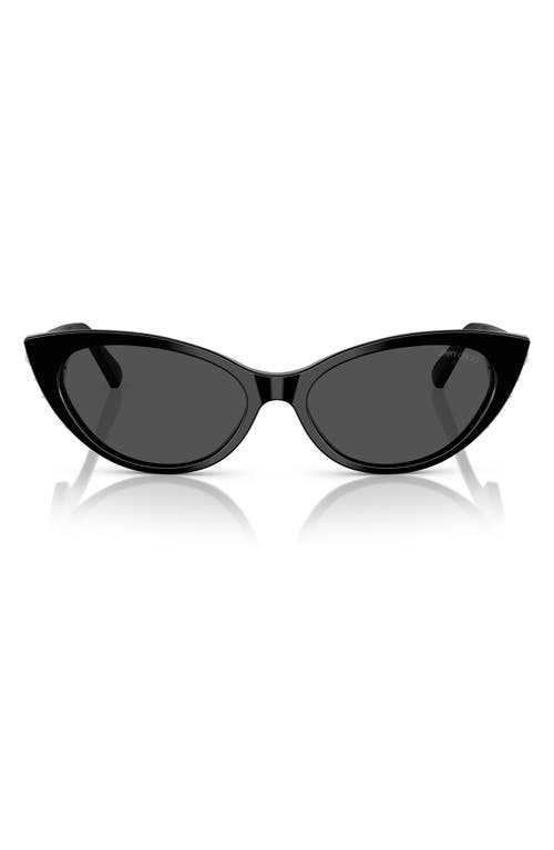 Jimmy Choo 55mm Cat Eye Sunglasses In Black