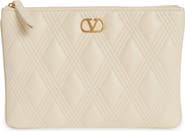 Valentino Garavani Medium Quiltie 67 Quilted Leather Pouch