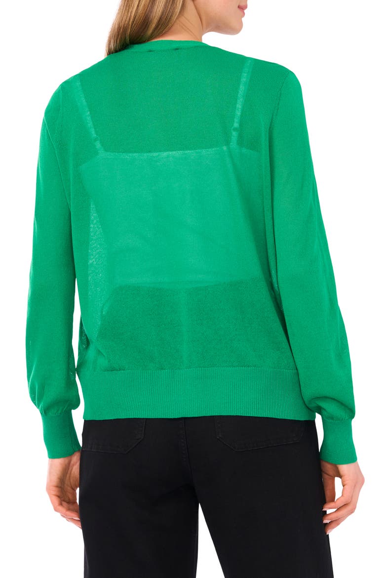 Tissue Knit Cardigan, Alternate, color, SWEET EMERALD