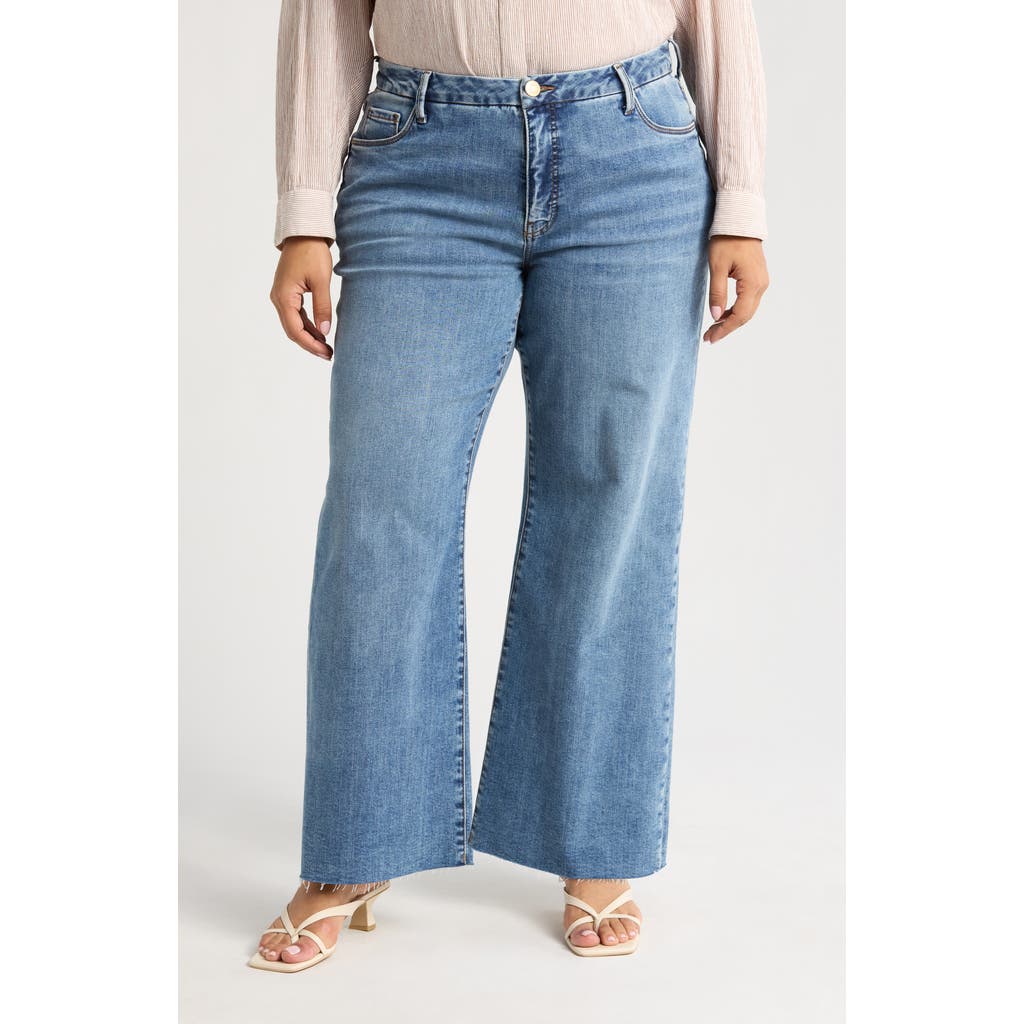 KUT FROM THE KLOTH KUT FROM THE KLOTH MEG FAB AB RAW HEM HIGH WAIST WIDE LEG JEANS