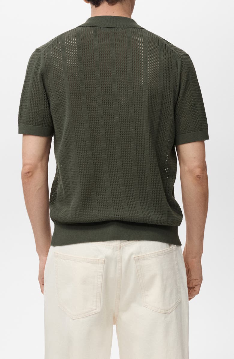 MANGO Stripe Open Stitch Button-Up Shirt, Alternate, color, 