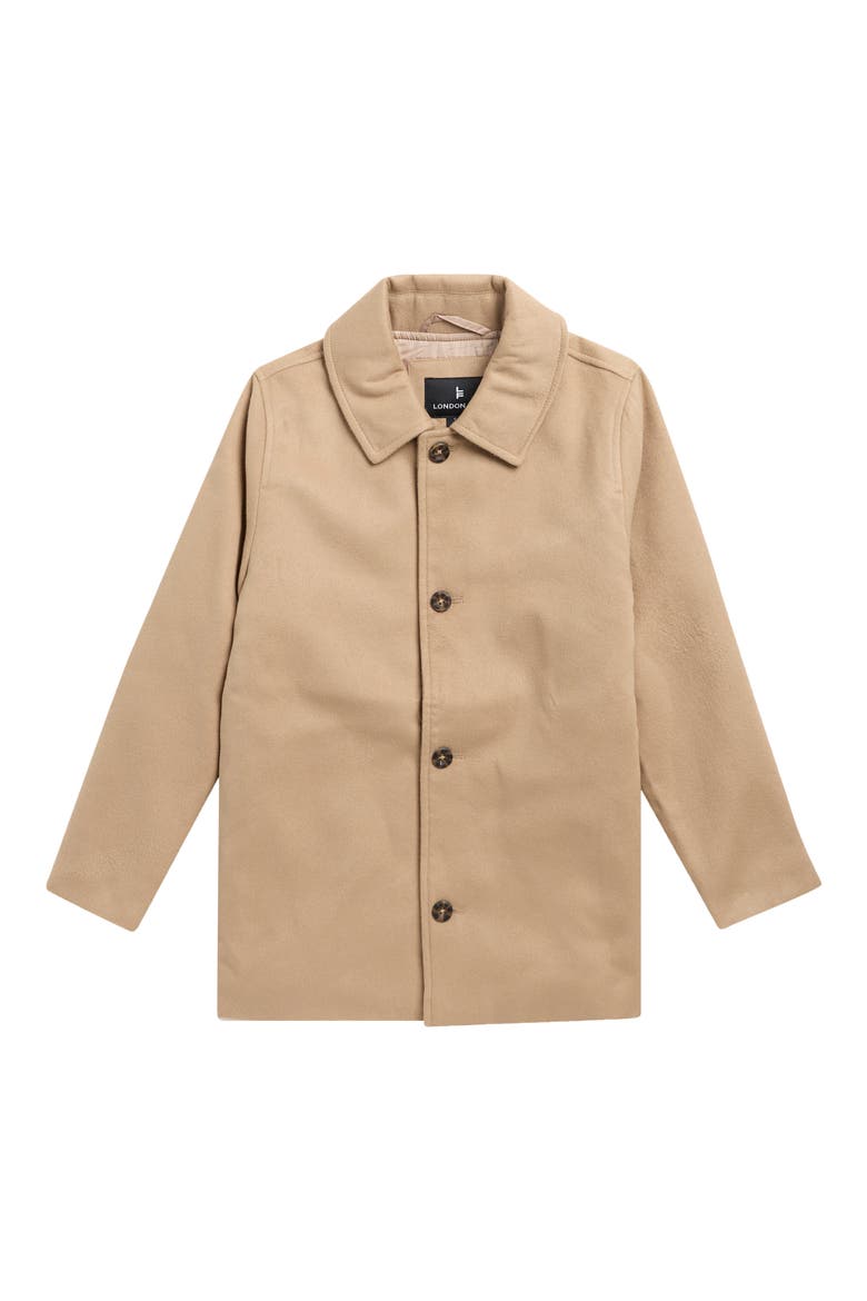 Kids' Faux Wool Coat, Main, color, TAN