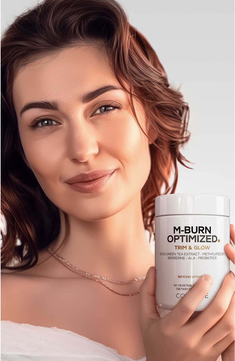 Codeage M-Burn Optimized Decaf Green Tea, Berberine, ALA & Probiotics Supplement, Alternate, color, White