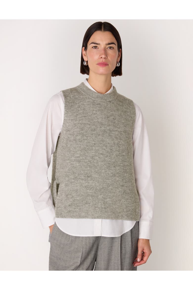 Wool Mix Side Tie Detail Tank, Main, color, Grey