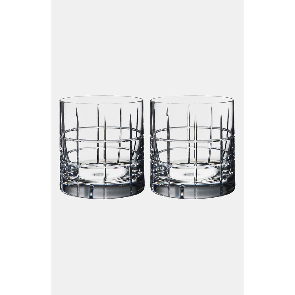 Orrefors Set Of 2 Street Double Old Fashioned Glasses In Clear