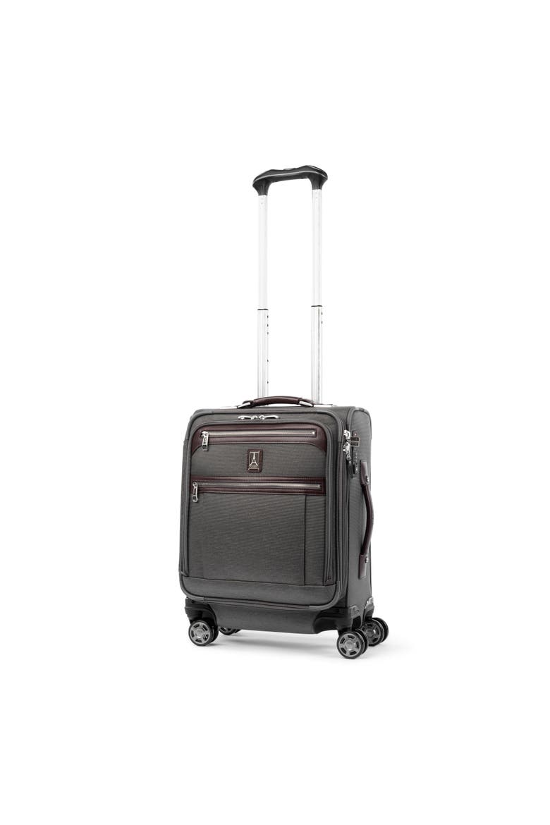 Platinum Elite Softside Expandable 19" Carry On Spinner Luggage, Alternate, color, Vintage Grey