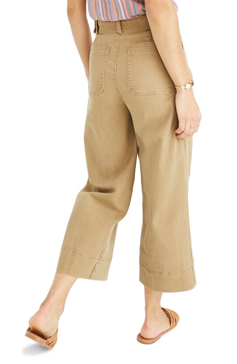 Madewell Utility Crop Wide Leg Pants, Alternate, color,