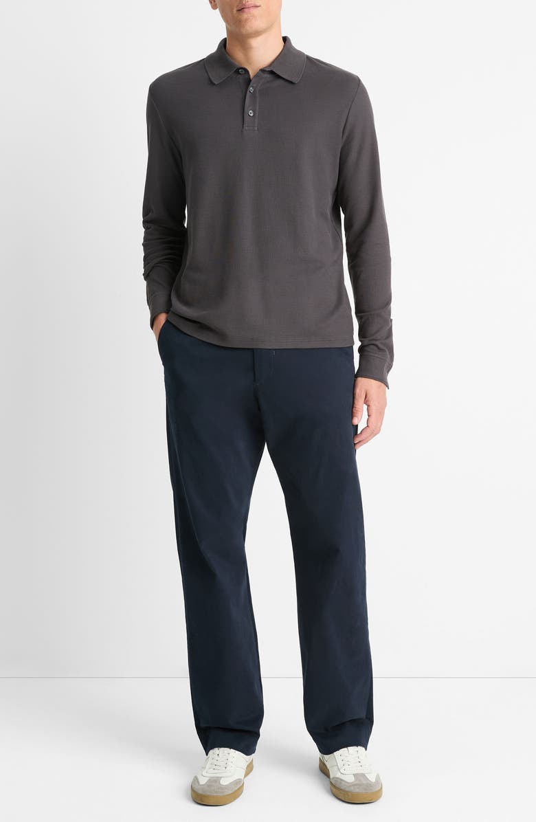 Vince Long Sleeve Cotton Piqué Polo, Alternate, color, 