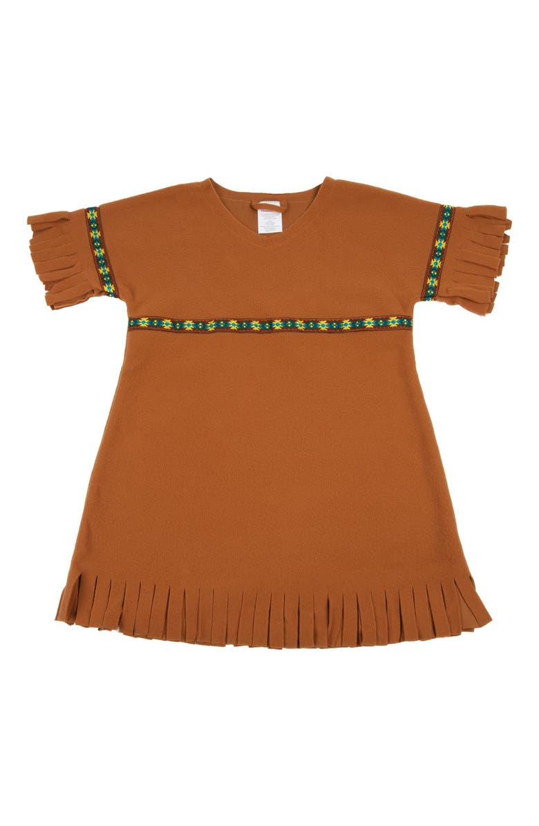 Kaplan Early Learning Company Festive Multiethnic Native American Girl Garment, Main, color, Brown