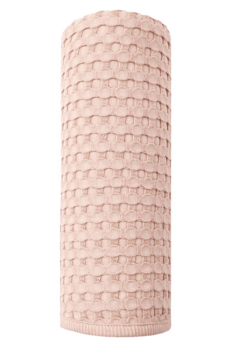 Waffle Knit Baby Blanket, Alternate, color, DUSTY-ROSE