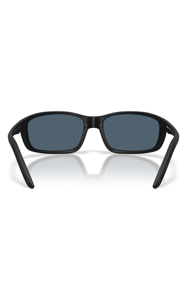 Costa Del Mar Brine II 59mm Polarized Rectangular Sunglasses, Alternate, color, Matte Black / Gray