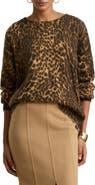 Lauren Ralph Lauren Leopard Print Mohair Blend Sweater