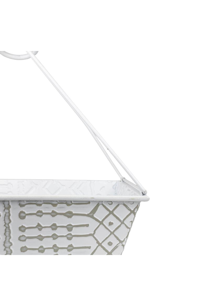 Multi Pattern Metal Caddy, Alternate, color, White