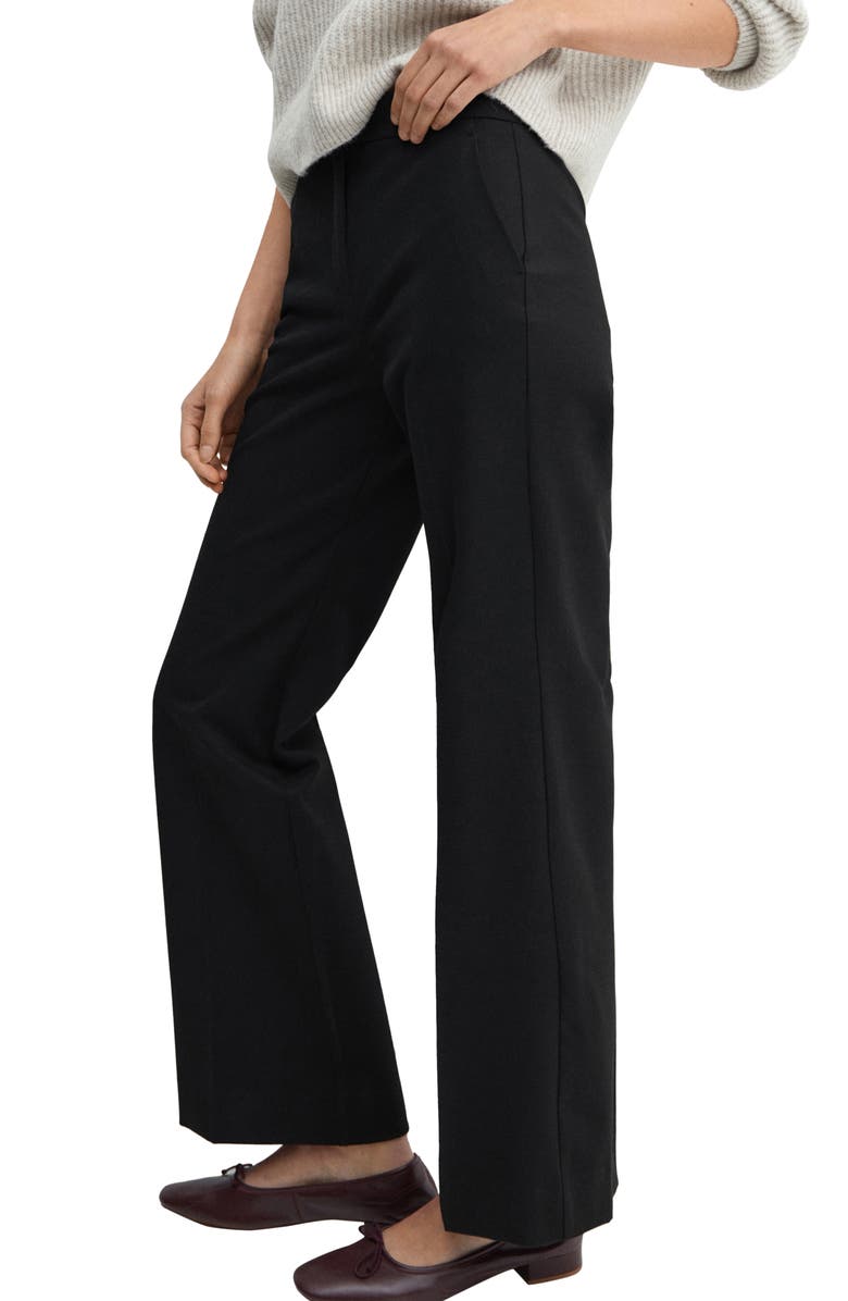 MANGO Stretch Wide Leg Pants, Alternate, color,