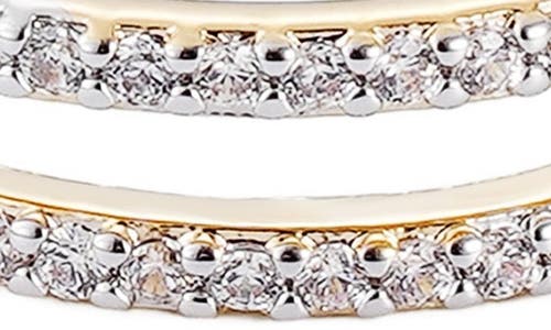 Adornia 14k Gold Plated Cubic Zirconia Double Band Ring In Gold