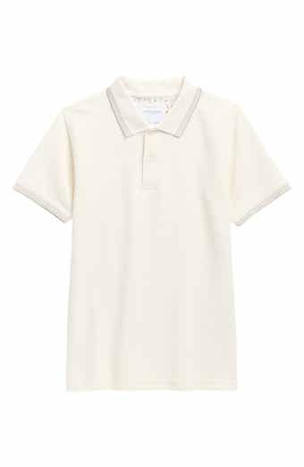 DENIM AND FLOWER Kids' Tipped Cotton Knit Polo