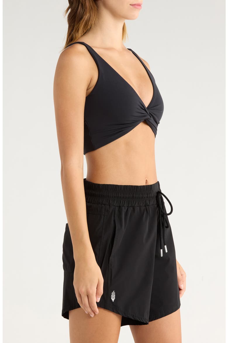 FP Movement Never Better Twist Front Sports Bra, Alternate, color, BLACK