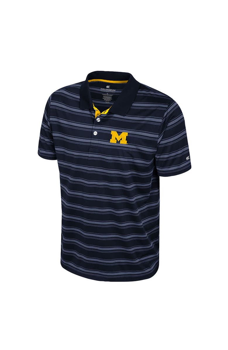 COLOSSEUM Men's Colosseum  Navy Michigan Wolverines Milk Steak Polo, Alternate, color, Navy