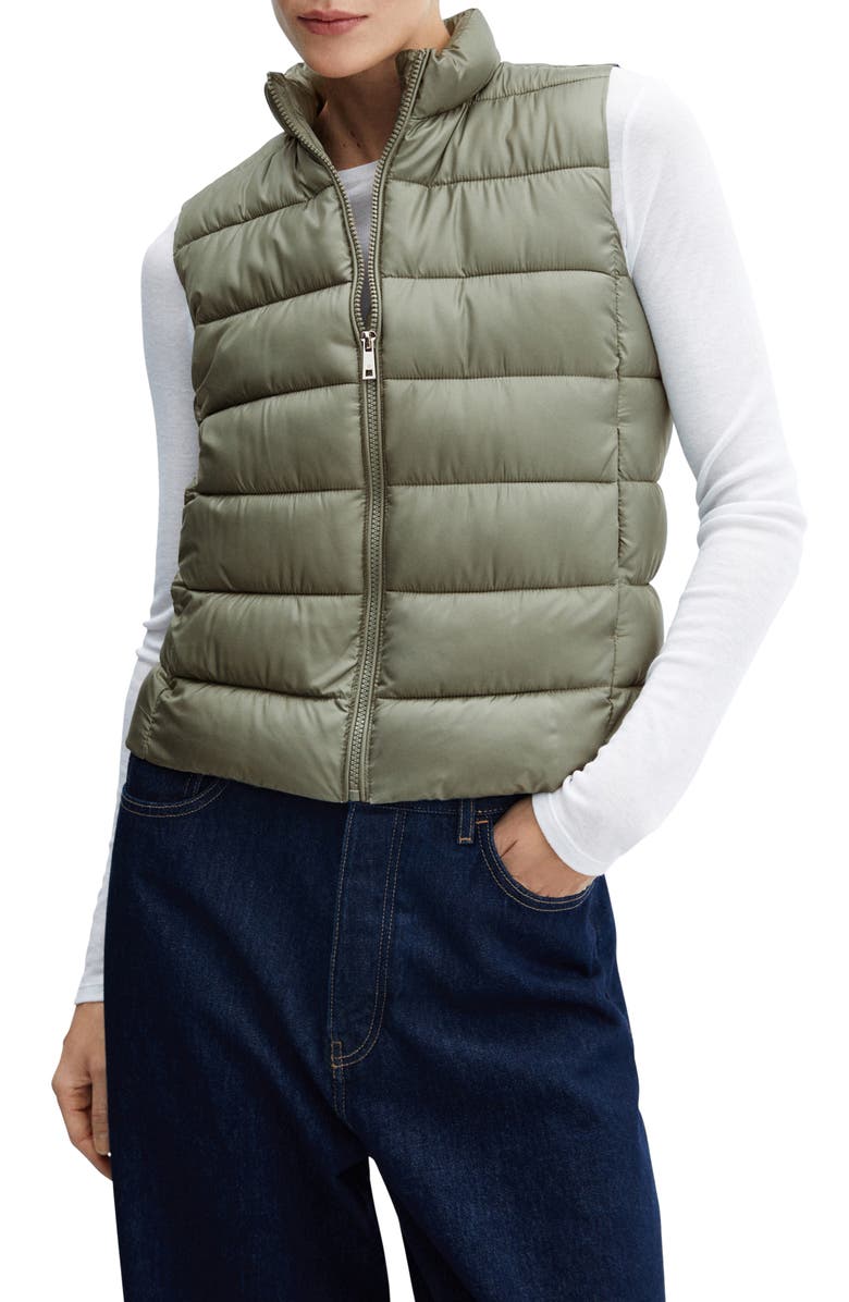 MANGO Ultralight Quilted Water Repellent Vest, Main, color, 