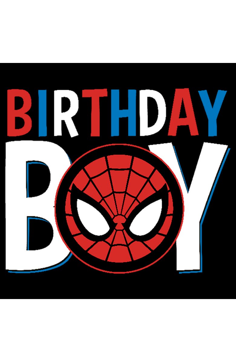 Marvel Boy's Marvel Birthday Boy Spider-Man  Graphic T-Shirt, Alternate, color, Black
