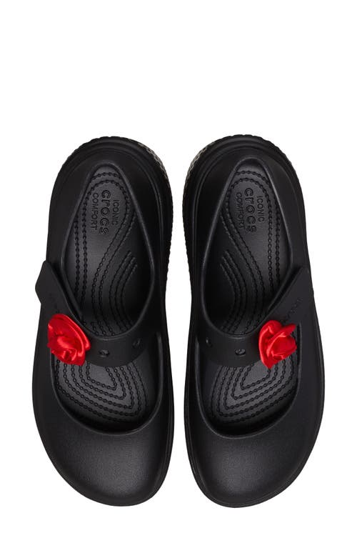 Crocs Stomp Rosette Mary Jane In Black