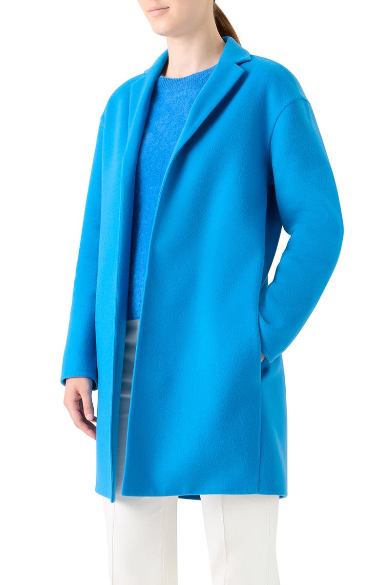 Akris Mae Cashmere Double Face Coat, Alternate, color, Twilight