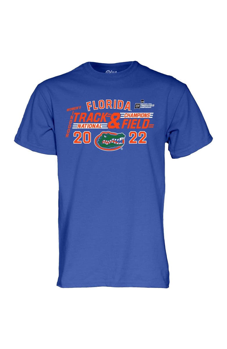 BLUE 84 Men's Blue 84 Royal Florida Gators 2022 NCAA Women's Indoor Track & Field National Champions T-Shirt, Alternate, color,