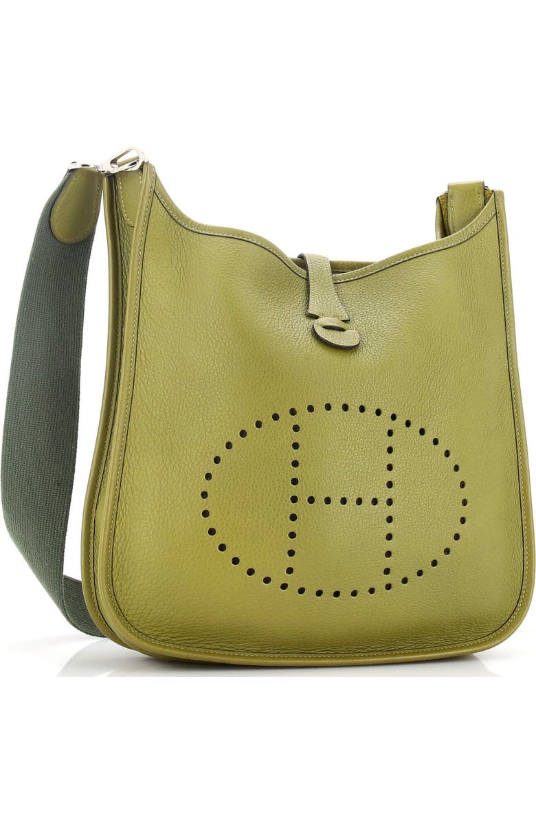 Pre-Owned Hermes Evelyne Bag Gen I Clemence PM, Alternate, color, Chartreuse