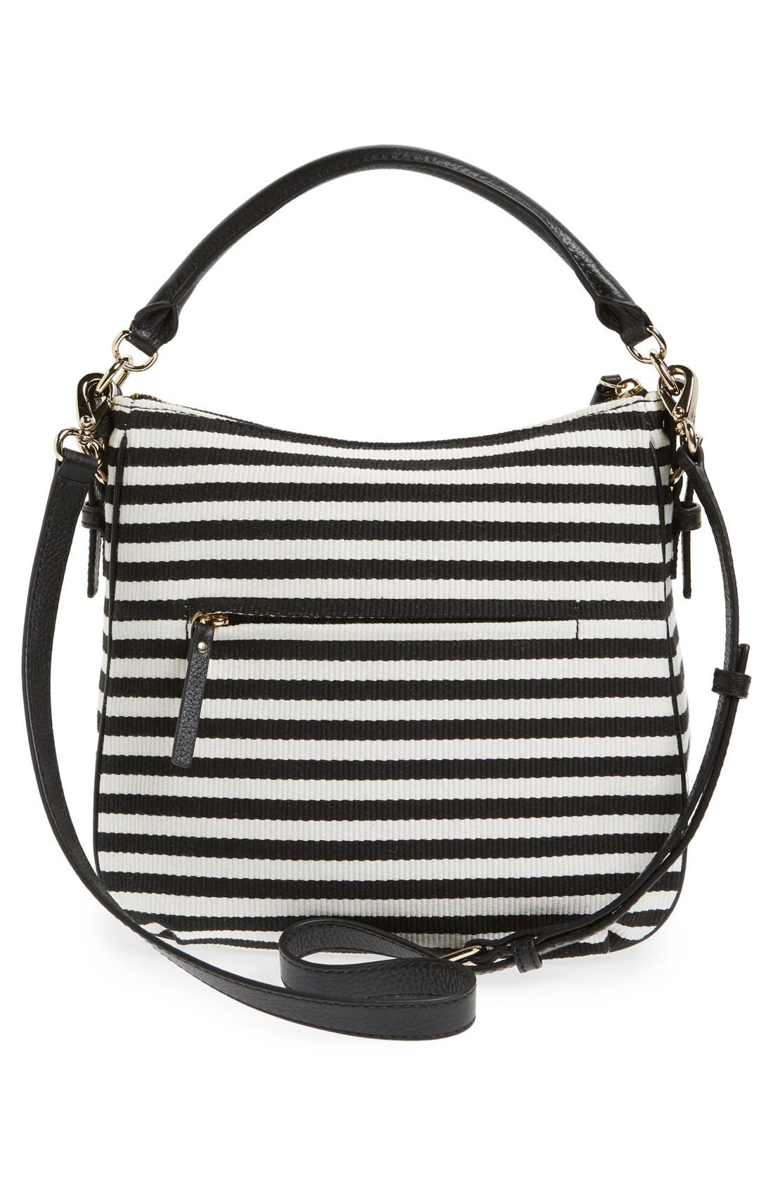 'cobble hill - small ella' crossbody bag, Alternate, color, BLACK/ CREAM