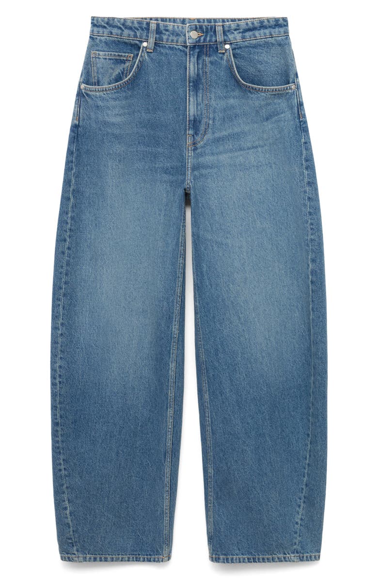 MANGO Mid Rise Balloon Jeans, Alternate, color, Medium Blue