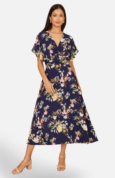 Floral Print Midi Dress