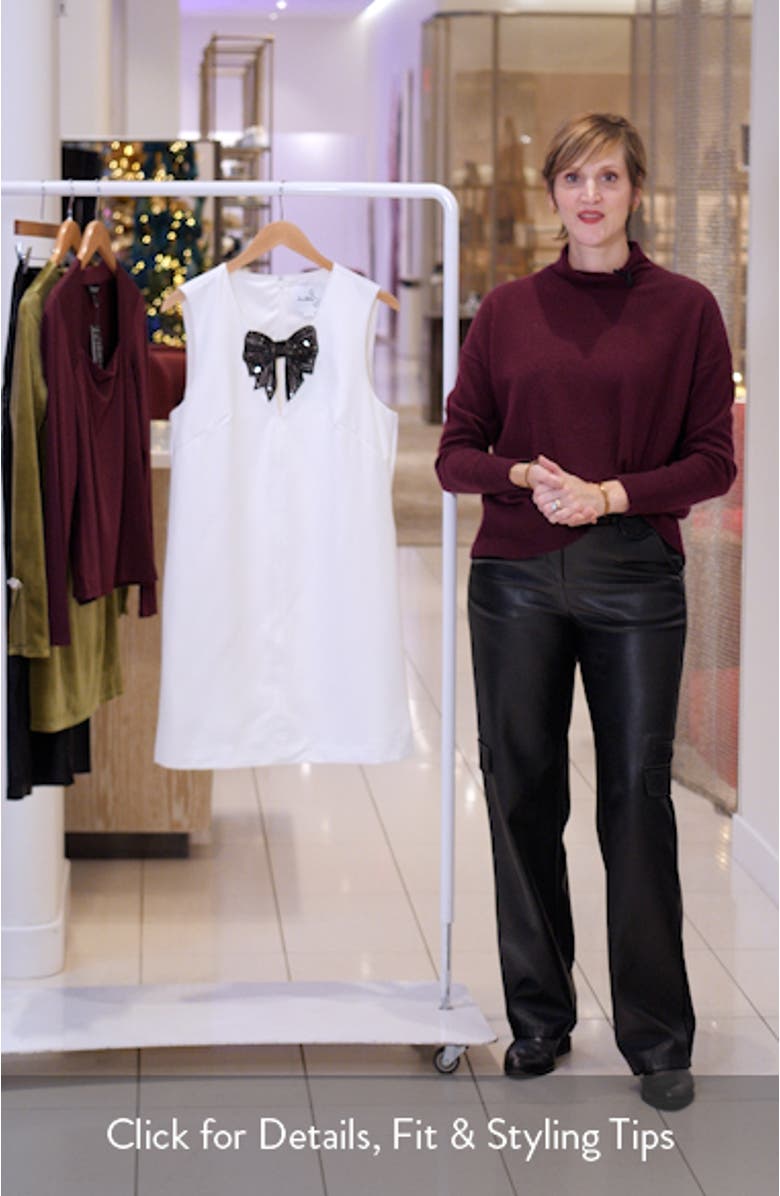 Cady Bow Sleeveless Minidress, sales video thumbnail