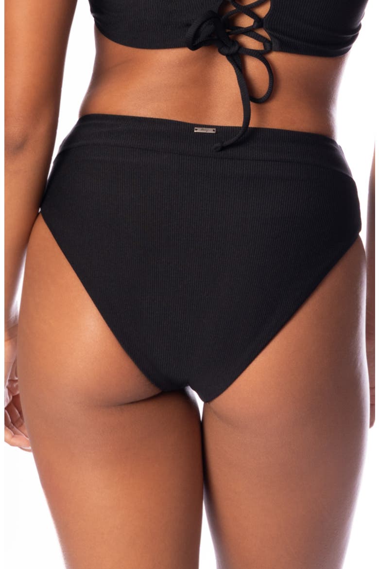 Jade Black Suzy Q Reversible Bikini Bottoms, Alternate, color, BLACK