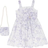 Rare Editions Kids' Toile Print Dress & Crossbody Bag Set