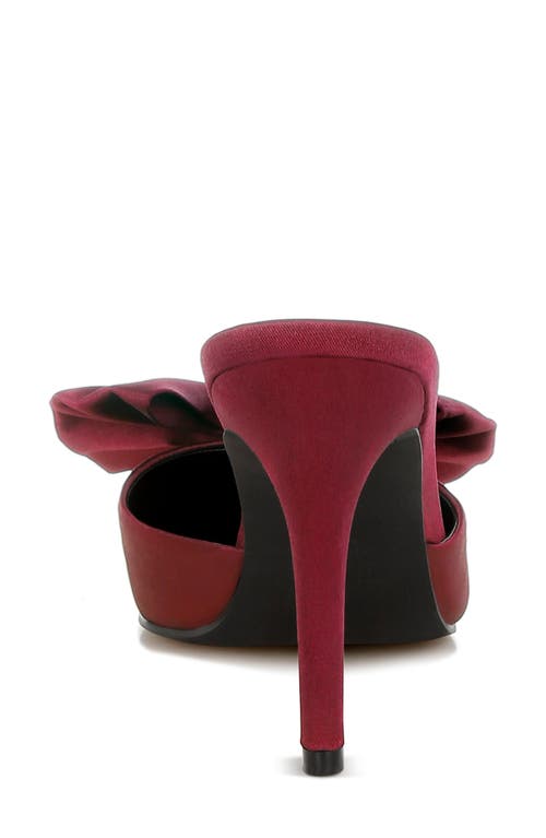 London Rag Sidonie Bow Mule Pump In Burgundy