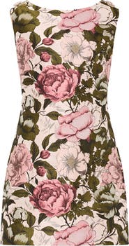 Milly Lane Floral Sleeveless Jacquard Minidress