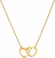 REBL Double Heart Pendant Necklace