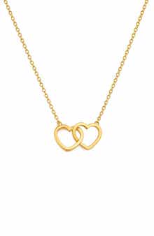 Double Heart Pendant Necklace