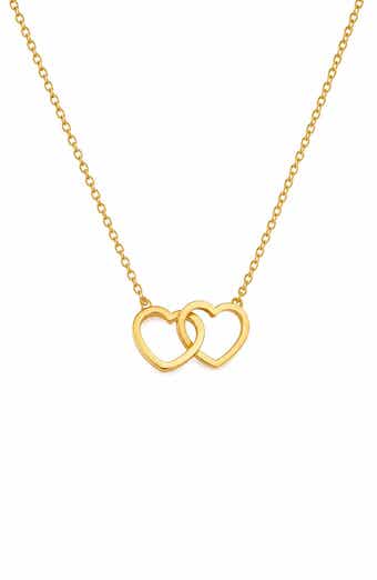 Double Heart Pendant Necklace
