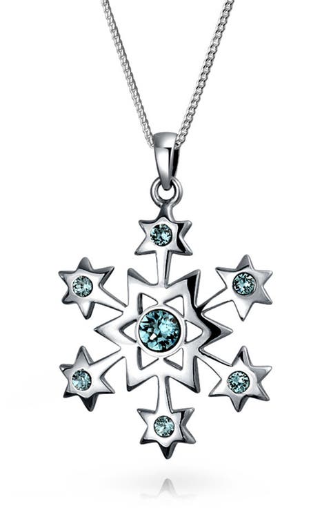 Sterling Silver Snowflake Pendant Necklace
