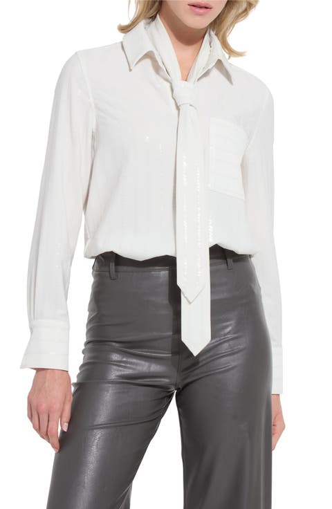 Tatiana Sequin Striped Shirt