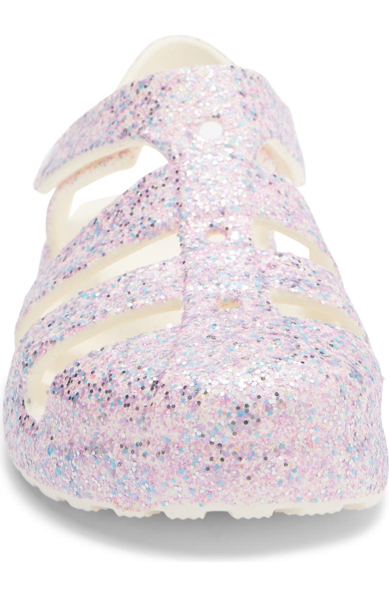 CROCS Kids' Glitter Fisherman Clog, Alternate, color, Chalk