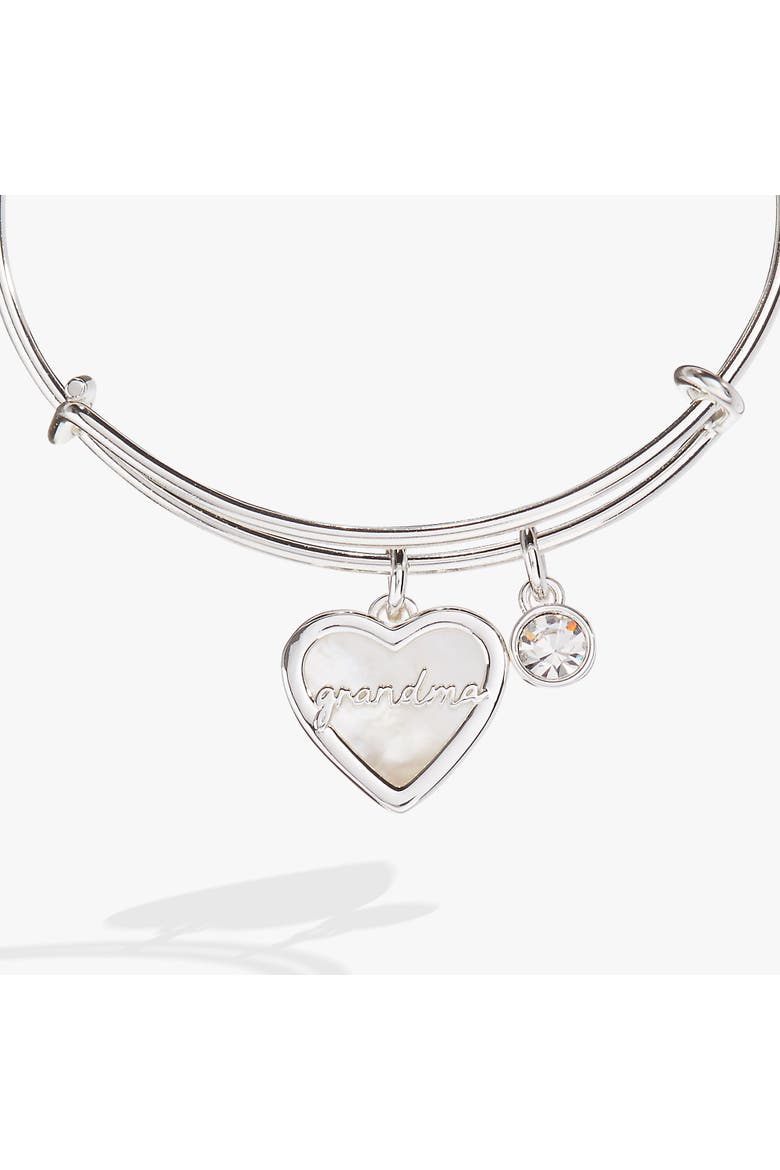 Grandma Mother of Pearl Bangle, Alternate, color, Silver