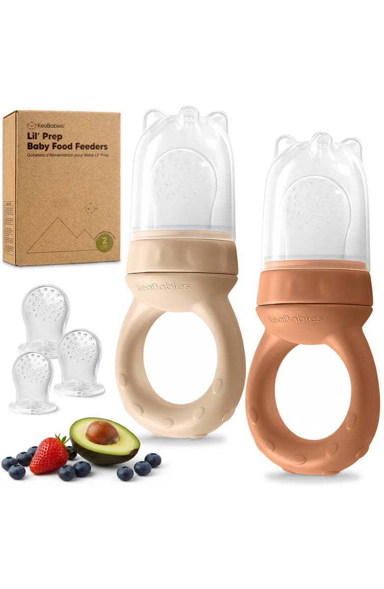 KeaBabies 2-Pack Lil' Prep Baby Food Feeders, Main, color, Terracotta