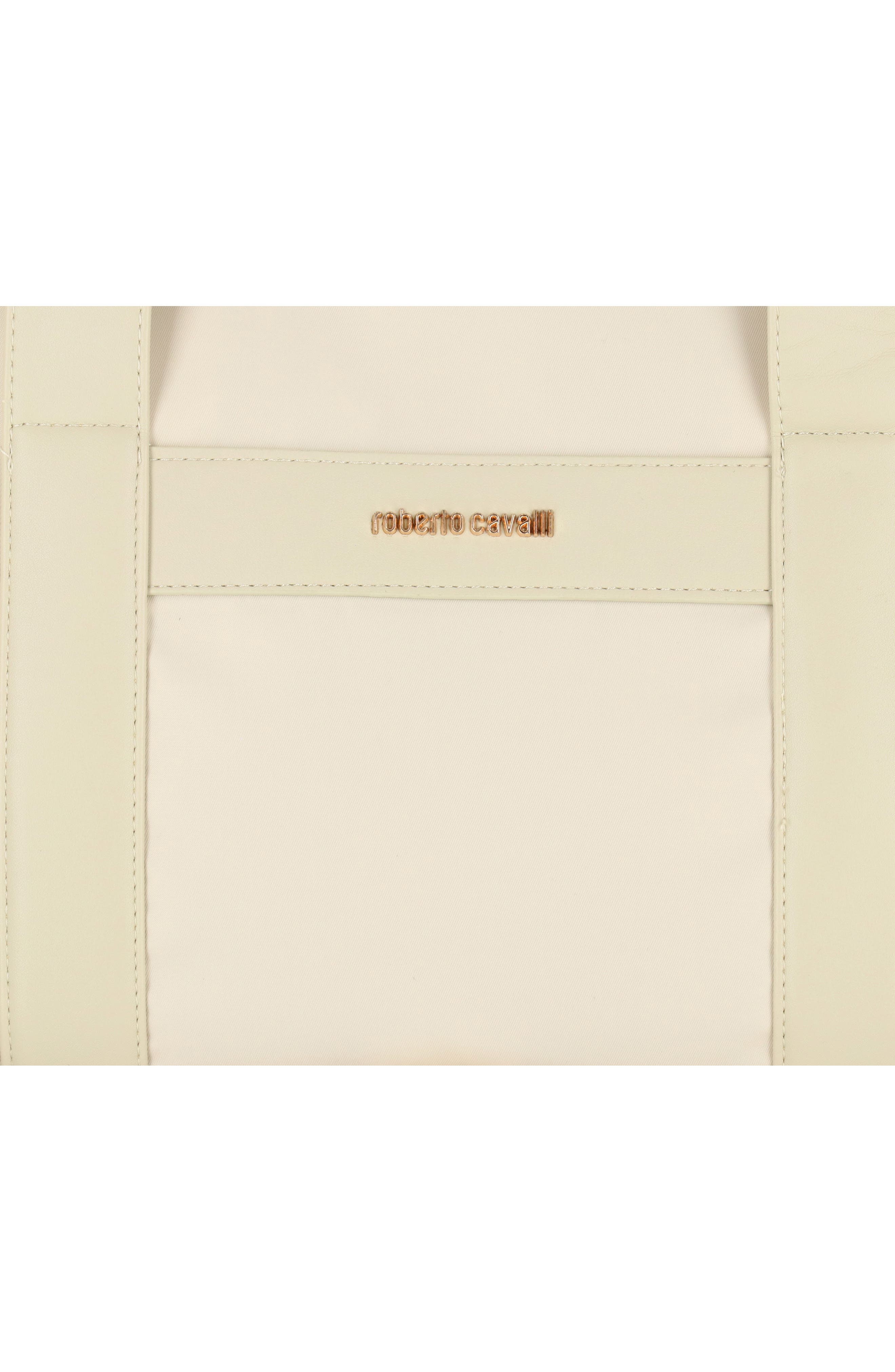 Roberto Cavalli Travel Drop Bottom Nylon Duffle Bag, Alternate, color, 