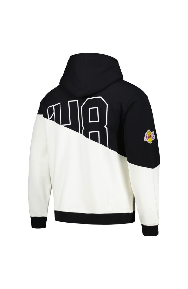THE WILD COLLECTIVE Unisex The Wild Collective Black Los Angeles Lakers Split Pullover Hoodie, Alternate, color, Black