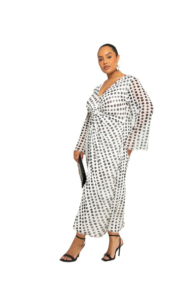 FASHION-SZN CURVE Ruffle Snake Print Maxi Dress, Alternate, color, 