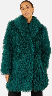Yumi Luxe Long Hair Faux Fur Coat