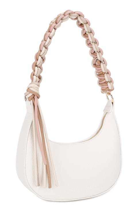 Leilani Braided Faux Leather Baguette