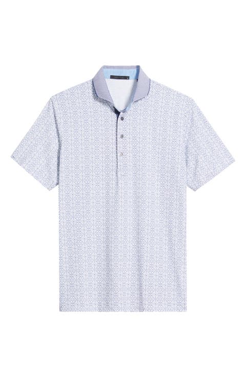 Echo Falls Geo Print Performance Golf Polo